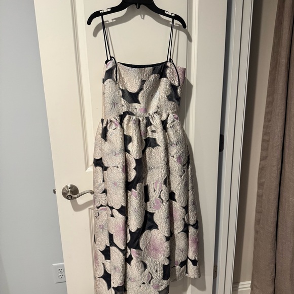 Stine Goya Anny Floral Jacquard Metallic Dress in Jasmine Pink | Size S - Picture 4 of 7